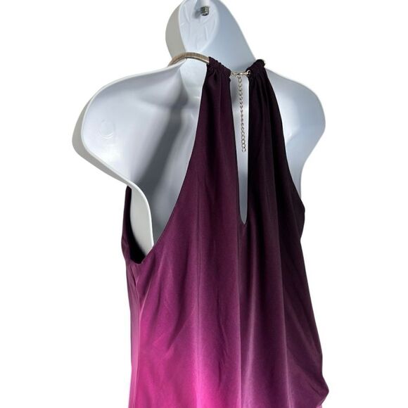 XSCAPE Mini Halter Sleeveless Ombré Cocktail Dress Size 4. - Picture 6 of 9